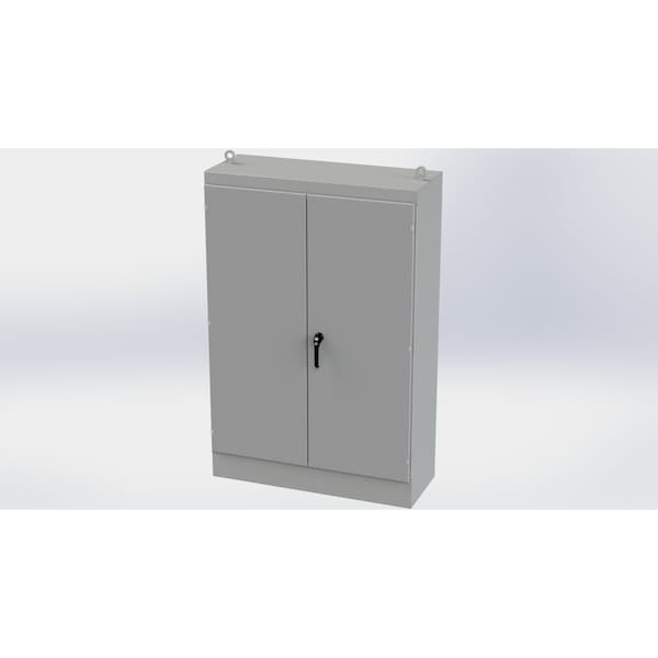 3 Point Latch with Padlock/Keylock Handle Electrical Enclosures, 72 in H, 18 in D, 48 in W